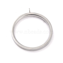 304 Stainless Steel Finger Ring Settings, Loop Ring Base, Stainless Steel Color, US Size 5~9(15.7~18.9mm), 2mm, Hole: 2mm, Inner Diameter: 15.8mm(RJEW-O045-09-P)