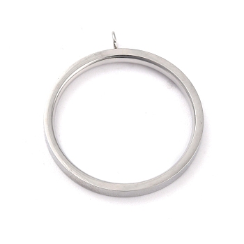 304 Stainless Steel Finger Ring Settings, Loop Ring Base, Stainless Steel Color, US Size 5~9(15.7~18.9mm), 2mm, Hole: 2mm, Inner Diameter: 15.8mm