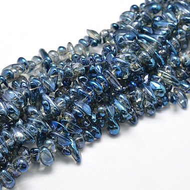 11mm MarineBlue Chip Glass Beads