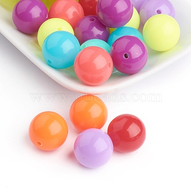 16mm Mixed Color Round Acrylic Beads