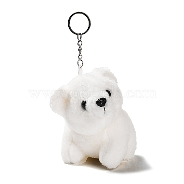Cartoon PP Cotton Plush Simulation Soft Stuffed Animal Toy Bear Pendants Decorations(HJEW-K043-10)-2
