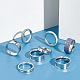 28Pcs 2 Size 201 Stainless Steel Grooved Finger Ring Settings(STAS-UN0048-54)-2