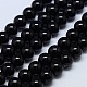 Natural Black Onyx Round Beads Strand(G-L087-12mm-01)-1