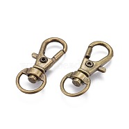 Alloy Swivel Lobster Claw Clasps, Swivel Snap Hook, Jewellery Making Supplies, Antique Bronze, 30.5x11x6mm, Hole: 5x9mm(IFIN-E548Y-AB)
