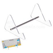1-Tier Transparent Acrylic Keyboard Stands, Detachable Keyboard Storage Holder with Platinum Tone Iron Findings, Clear, Finish Product: 15x11.9x7.9cm, about 5pcs/set(ODIS-WH0002-31P)