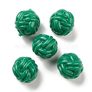 Opaque Acrylic Beads, Wool Ball Shape, Sea Green, 11mm, Hole: 1.8mm, 770pcs/500g(OACR-B013-13A)