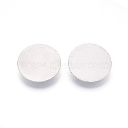 304 Stainless Steel Brooch Cabochon Settings, Flat Round, Stainless Steel Color, 25mm(STAS-E547-08K-P)