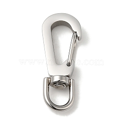 Non-Tarnish 304 Stainless Steel Swivel Clasps, Swivel Snap Hook Clasps, Stainless Steel Color, 37x14mm(STAS-G321-01P)