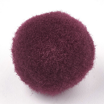 DIY Doll Craft Pom Pom Polyester Pom Pom Balls, Dark Red, 25mm