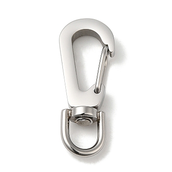 304 Stainless Steel Swivel Clasps, Swivel Snap Hook Clasps, Stainless Steel Color, 37x14mm