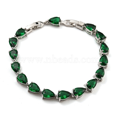 Green Teardrop Glass Bracelets