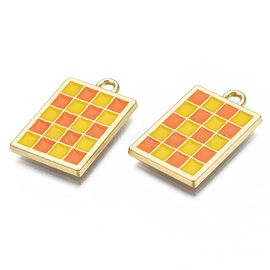 Rack Plating Alloy Checkerboard Pendants(PALLOY-S132-256D-RS)-2