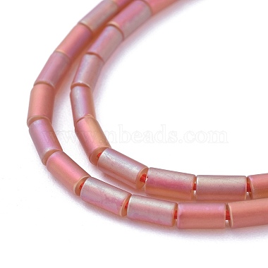 Electroplate Frosted Glass Beads Strands(EGLA-K014-BF-FR04)-4