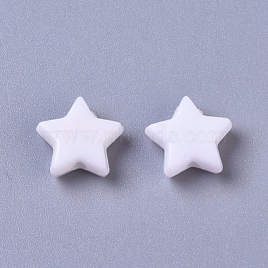 White Star Acrylic Beads