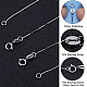 Anti-Tarnish Beebeecraft 2Pcs Rhodium Plated 925 Sterling Silver Coreana Chain Necklaces Set(STER-BBC0006-13A)-4