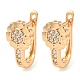 Brass Micro Pave Clear Cubic Zirconia Hoop Earrings(EJEW-A107-01A-KCG)-1