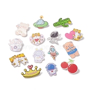 Acrylic Brooch Pin, Cartoon Badge for Backpack Clothes, Mixed Color, 29.5~48x27~50x7~8mm(JEWB-XCP0001-03)