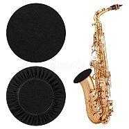 Gorgecraft 2PCS Cloth with Soft Nap Mute Cap, for Trumpet Case, Prevent Dirty Cap, Black, 135~142x9mm, 2Pcs/Bag(AJEW-GF0003-54D)