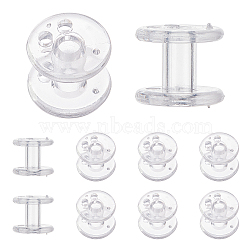 10Pcs Plastic Window Covering Hardware Cord Retainer Spool, Clear, 16.5x14.5mm, Hole: 2.5mm, Inner Diameter: 9mm, 10pcs/bag(FIND-GF0002-03)