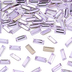 Preciosa&reg MAXIMA Crystal Fancy Stones, Czech Crystal, 435 26 212 Baguette, Dura Foiling, 20310 Violet, 4x2mm.(X-PRC-FB4-20310)