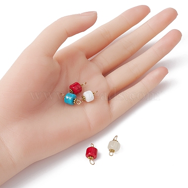 Natural Mixed Gemstone Connector Charms(PALLOY-YW0001-47)-6