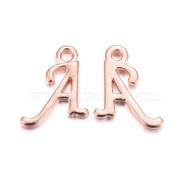 Rose Gold Plated Alloy Letter Pendants(PALLOY-J718-01RG)-2
