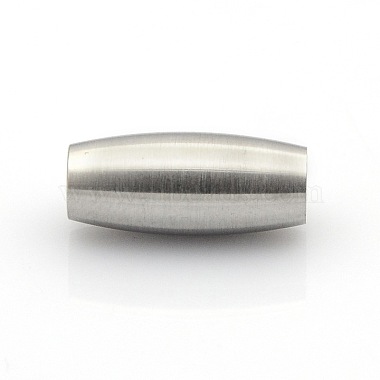 304 Stainless Steel Matte Surface Magnetic Clasps with Glue-in Ends(STAS-O042-A-12)-2
