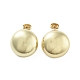 Blank Flat Round Brass Stud Earrings(EJEW-Q811-07G)-1