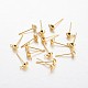 Brass Stud Earring Findings(KK-F371-34G)-2