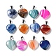 Natural Agate Dyed Pendants(G-P511-02A-P)-1