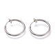 304 Stainless Steel Retractable Clip-on Hoop Earrings(X-STAS-O135-01C)-1