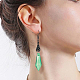 4 Pairs 4 Style Acrylic Imitation Gemstone Bullet Dangle Earrings(EJEW-AN0003-96)-4