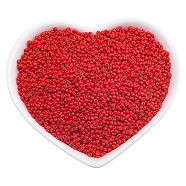 Opaque Glass Seed Beads, Grade AA, Round, Crimson, 2.3x1.5mm, Hole: 1mm, about 17000pcs/bag(SEED-OL0001-14-02)