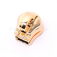 Zinc Alloy Replacement Zipper Sliders, for Luggage Suitcase Backpack Jacket Bags Coat, Light Gold, 10x9x9.2mm, Hole: 3x4mm(FIND-WH0062-21A-04)