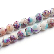 Natural Imperial Jasper Beads Strands, Dyed, Round, 6mm, Hole: 1.2mm, about 58pcs/strand, 14.96 inch(38cm)(G-E358-6m-01)