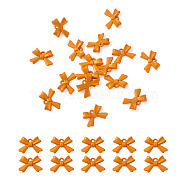 Spray Painted Enamel Pendants, Bowknot, Orange, 10x15x3mm, Hole: 1.2mm(ENAM-TAC0005-04C)