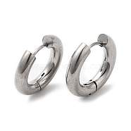Rack Plating Brass Huggie Hoop Earrings for Women, Long-Lasting Plated, Lead Free & Cadmium Free, Platinum, 6 Gauge, 19x20x4mm(EJEW-D059-13A-P)