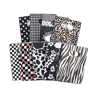 Printed Plastic Bags, Rectangle, Black, 20x15cm(PE-T003-15x20cm-01)