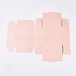 Kraft Kraft Paper Box, Mailing Boxes, Pink, 7.5x7.5x3cm(X-CON-WH0049-02B-03)