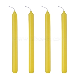 Paraffin Candles, Strip Shaped Smokeless Candles, Decorations for Wedding, Party, Yellow, 247x21mm, 4pcs/set(DIY-D027-09C)
