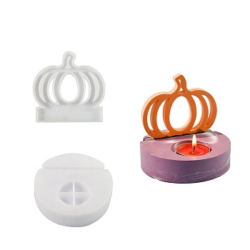 DIY Candle Silicone Molds, Decoration Making, for Candle Making, Pumpkin, 8.9x8.9x1.1cm