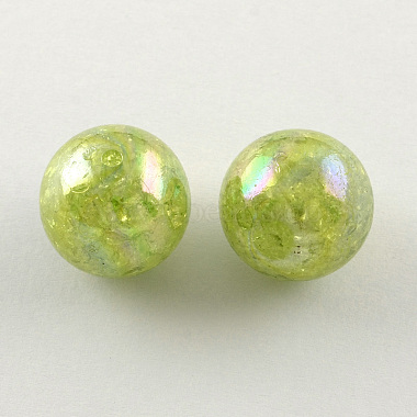 20mm GreenYellow Round Acrylic Beads