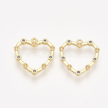 Real Gold Plated Gray Heart Brass Pendants