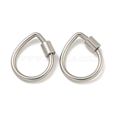 Stainless Steel Color Teardrop 304 Stainless Steel Keychain Clasps