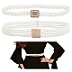 WADORN 2Pcs 2 Styles Plastic Pearl Bead Multi-strand Stretch Chain Belt(AJEW-WR0002-21)-1