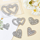 6Pcs 6 Style Heart Glitter Hotfix Rhinestone(DIY-FG0002-28)-6