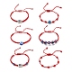 6Pcs 6 Style Alloy Hamsa Hand & Resin Evil Eye Braided Bead Bracelets Set(BJEW-JB08370)-1