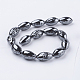 Non-magnetic Synthetic Hematite Beads Strands(G-P341-31-15x26mm)-2