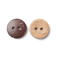Smart Round 2-Hole Buttons, Coconut Button, BurlyWood, 13mm, Hole: 2mm, about 200pcs/bag(NNA0Z1U)