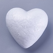 Modelling Polystyrene Foam DIY Decoration Crafts, Heart, White, 80x82x48.5mm(DIY-WH0121-01-E)